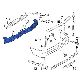 Ford OE - Rear Bumper Cover Support Rail