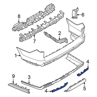 Ford OE - Rear Right Bumper Trim