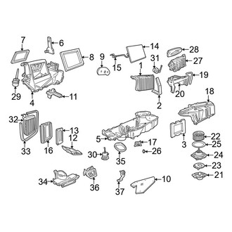 Ford OE - Air Conditioner & Heater - Evaporator & Heater Components (Front A/C), (Eddie Bauer / XLT)