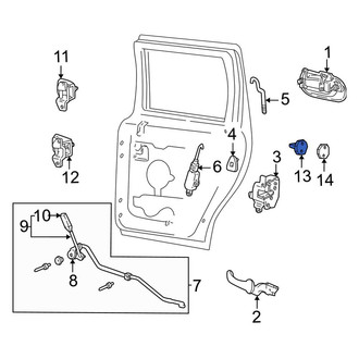 Ford OE - Rear Door Lock Striker Plate