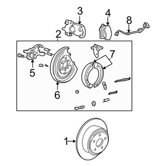 Ford OE - Rear Suspension - Brake Components