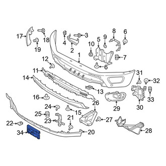 Ford OE - Front License Plate Bracket