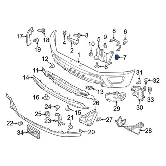 Ford OE - Lower Outer Bumper Face Bar Nut