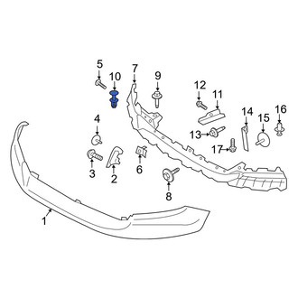 Ford OE - Bumper Cover Support Rail Clip