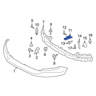 Ford OE - Left Upper Bumper Cover Support Rail Bracket