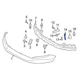 Ford OE - Left Lower Bumper Cover Support Rail Bracket