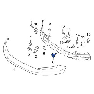 Ford OE - Bumper Cover Support Rail Bolt