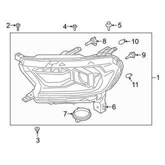 Ford OE - Front Lamps - Headlamp Components