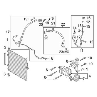 Ford OE - Air Conditioner & Heater - Condenser, Compressor & Lines