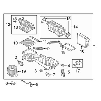 Ford OE - Air Conditioner & Heater - Evaporator Components (Auto Temp Control)