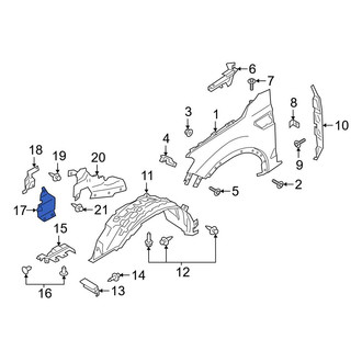 Ford OE - Front Center Right Fender Liner Extension