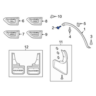 Ford OE - Wheel Arch Molding Screw