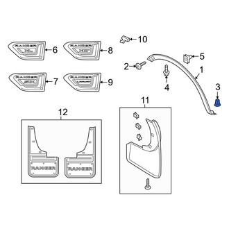 Ford OE - Wheel Arch Molding Nut