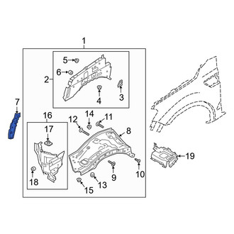 Ford OE - Left Fender Apron Bracket