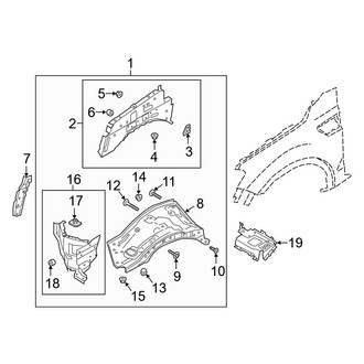 Ford OE - Fender - Structural Components & Rails (SuperCab / SuperCrew)