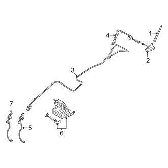 Ford OE - Electrical - Antenna (W/O Satellite, With GPS), (XL / XLT)
