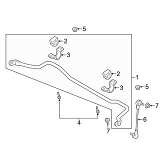 Ford OE - Front Suspension - Stabilizer Bar & Components (RWD)