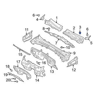 Ford OE - Cowl Grille Panel Rivet