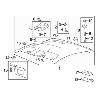Ford OE - Cab - Interior Trim (Headliner & Visors), (SuperCab)