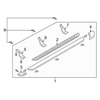 Ford OE - Cab - Running Board (Factory), (SuperCrew)