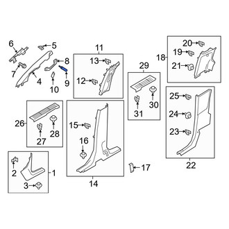 Ford OE - Interior Grab Bar Bolt