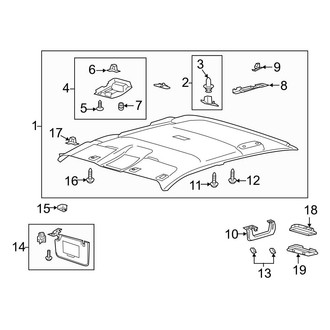 Ford OE - Cab - Interior Trim (Headliner & Visors), (SuperCrew)