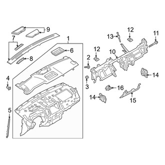 Ford OE - Instrument Panel Components (Upper)
