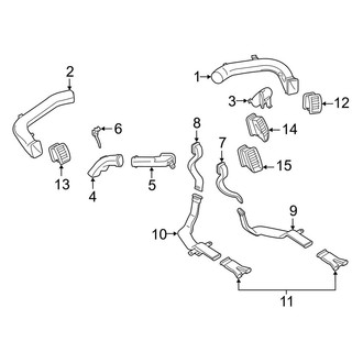 Ford OE - Instrument Panel - Ducts & Louver (SuperCab / SuperCrew)