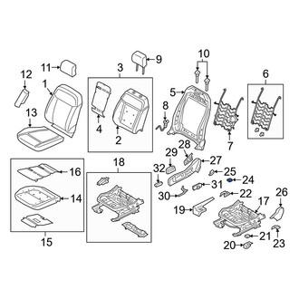 Ford OE - Seat Track Cover Cap