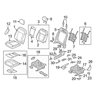 Ford OE - Seats & Tracks - Passenger Seat Components