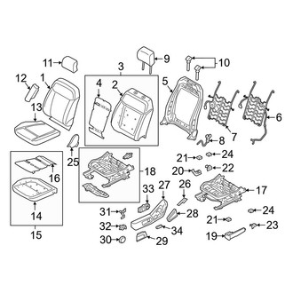 Ford OE - Seats & Tracks - Driver Seat Components