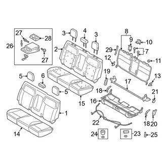 Ford OE - Seats & Tracks - Rear Seat Components (SuperCrew)