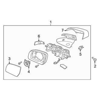 Ford OE - Front Door - Outside Mirrors (With Blind Spot, With Puddle Lamp), (Lariat)
