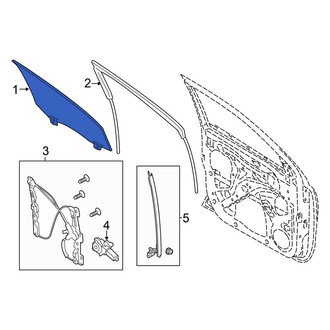 Ford OE - Front Left Door Glass