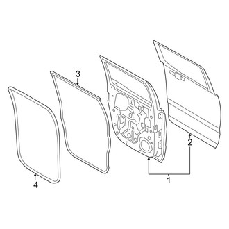 Ford OE - Rear Door - Door & Components (Lariat / XL / XLT)