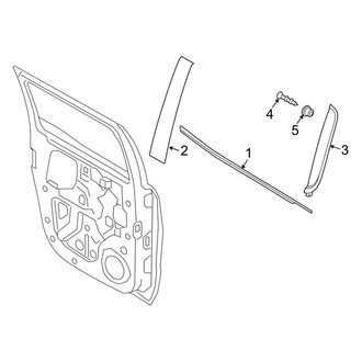 Ford OE - Rear Door - Exterior Trim (SuperCrew)