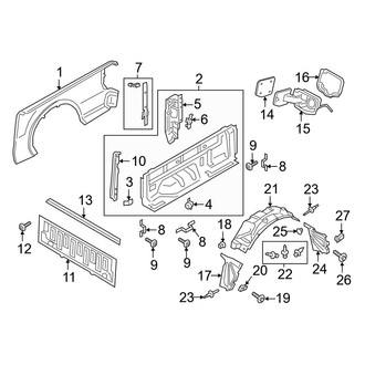 Ford OE - Pick Up Box - Front & Side Panels (SuperCab)