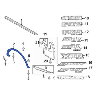 Ford OE - Rear Left Wheel Arch Molding