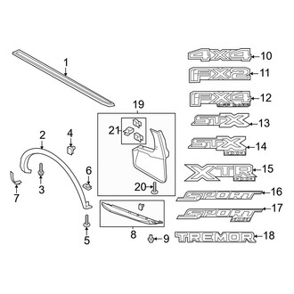 Ford OE - Pick Up Box - Exterior Trim (SuperCab)