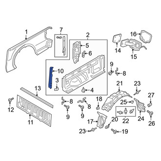 Ford OE - Left Truck Bed Panel Bracket