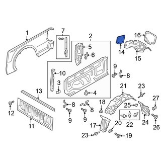 Ford OE - Rear Fuel Filler Door