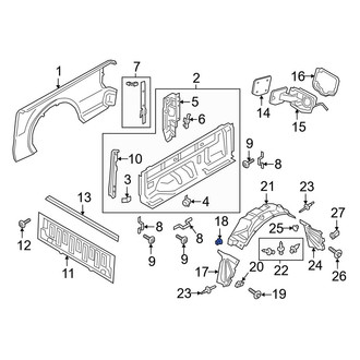Ford OE - Quarter Panel Splash Shield Clip