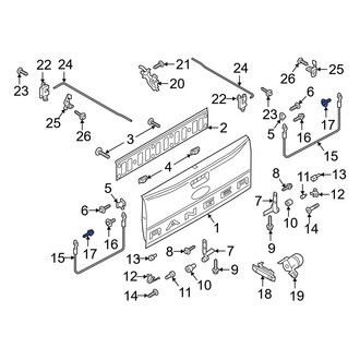 Ford OE - Tailgate Support Cable Bolt