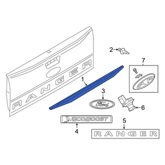 Ford OE - Rear Tailgate Molding