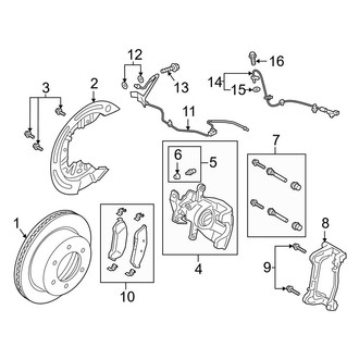 Ford OE - Rear Suspension - Brake Components
