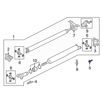 Ford OE - Rear Drive Shaft Flange Yoke Bolt