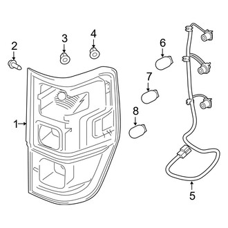 Ford OE - Rear Lamps - Tail Lamps (W/O Blind Spot Monitor), (XL)