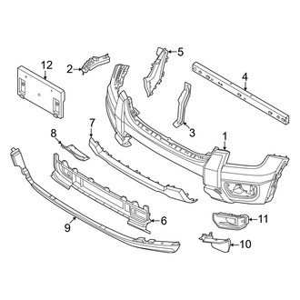 Ford OE - Front Bumper - Bumper & Components (With Chrome Package, With Black Package), (Lariat / XLT)