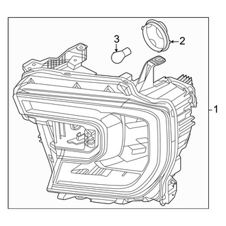 Ford OE - Front Lamps - Headlamp Components (Reflector Type), (XL / XLT)