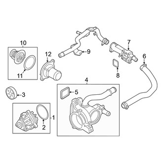 Ford OE - Cooling - Water Pump (Lariat / XL / XLT 2.3L)